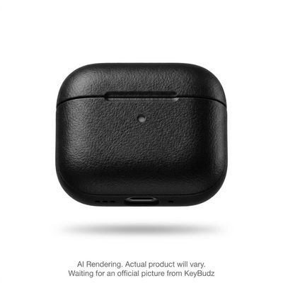 KeyBudz Artisan Series Leather Case AirPods 4th Gen Black (AP4_S3_BLK)