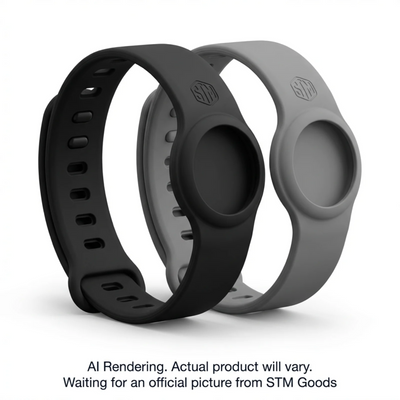 STM Airstrip Airtag Band 2Pk - Black/Grey (stm-936-367Y-01)
