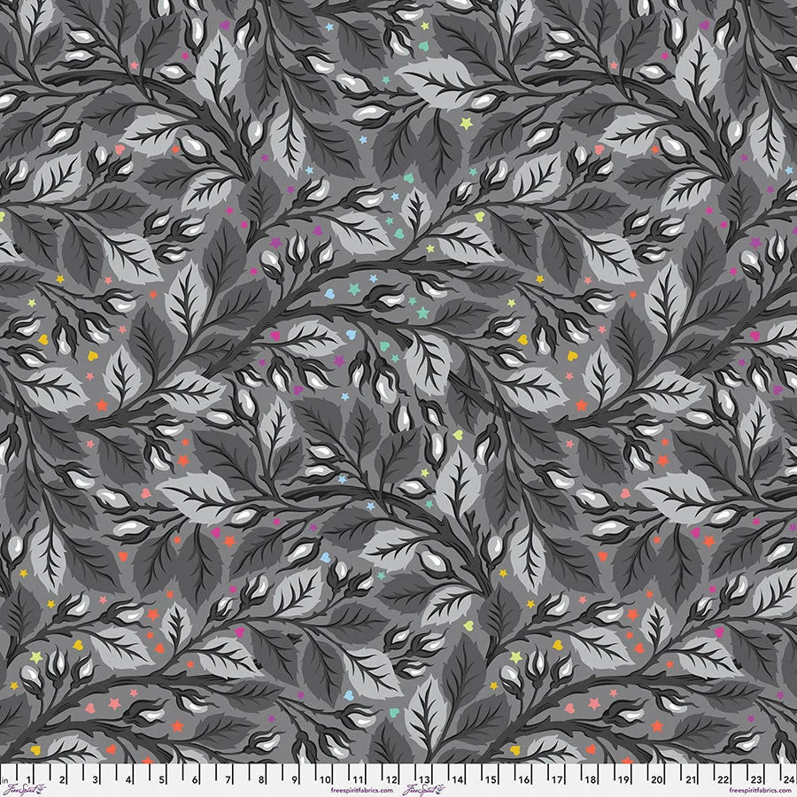 Tula Pink - Gray Work - Nip in the Bud - Shadow - 108in Wide Back - QBTP020.SHADOW