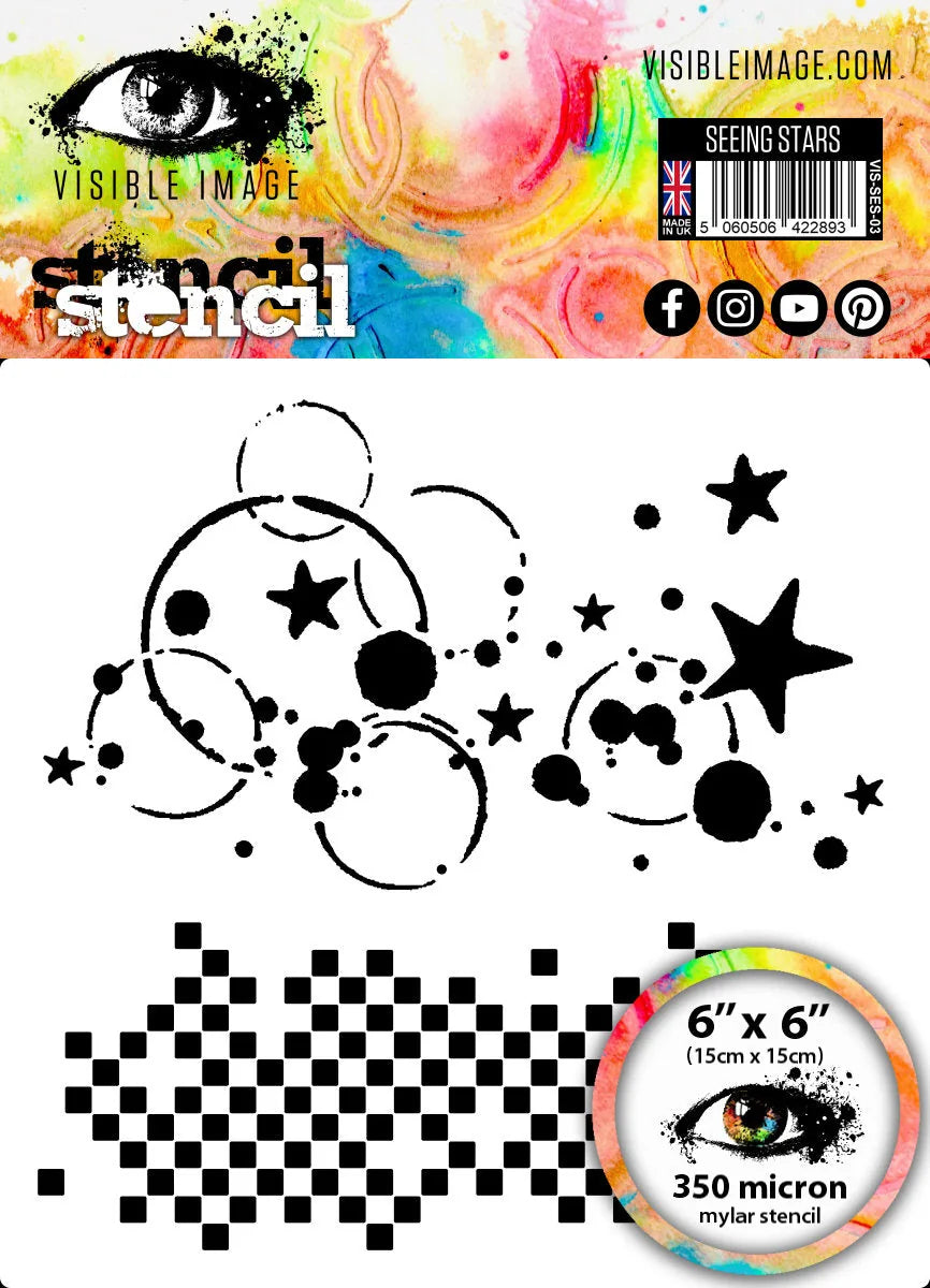 Visible Image Seeing Stars Stencil - 6 x 6