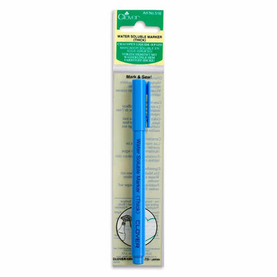 Clover 516 - Water Soluble Blue Pen - Thick