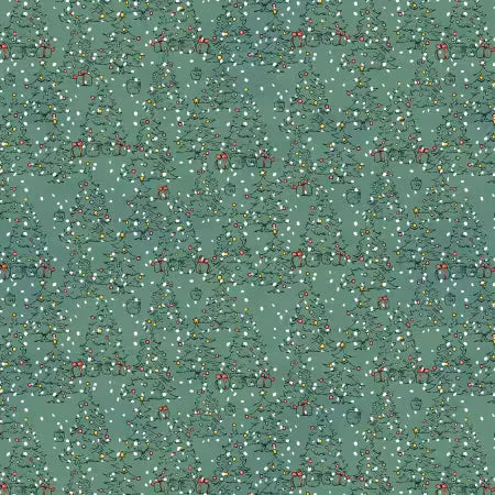 Christmas at Pooh Corner - Forest Trees Mono - Green - 9106S-66