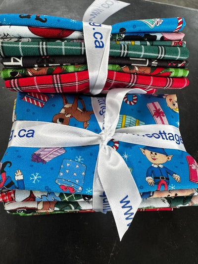 Rudolph the Red Nosed Reideer - Northcott Fabrics - Fat Quarter Bundle - 7pc