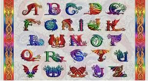 Rainbow Dragon Alphabet - Panel