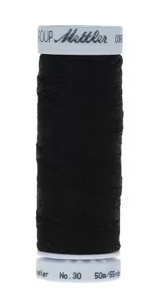 Mettler Cordonette - Black - 30wt Polyester Thread 55yd/50m