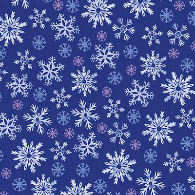 Snowflake Wishes - Nicole DeCamp - Wintery Snowflakes Navy - 15191-56