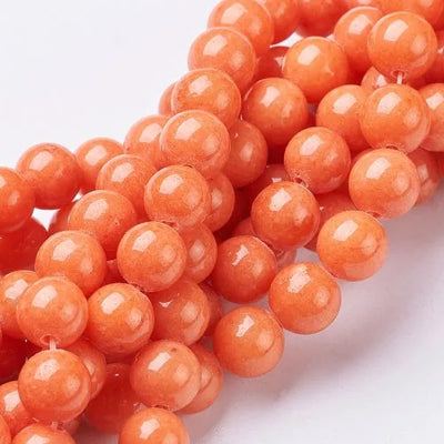 Mashan Orange Jade Gemstone Beads