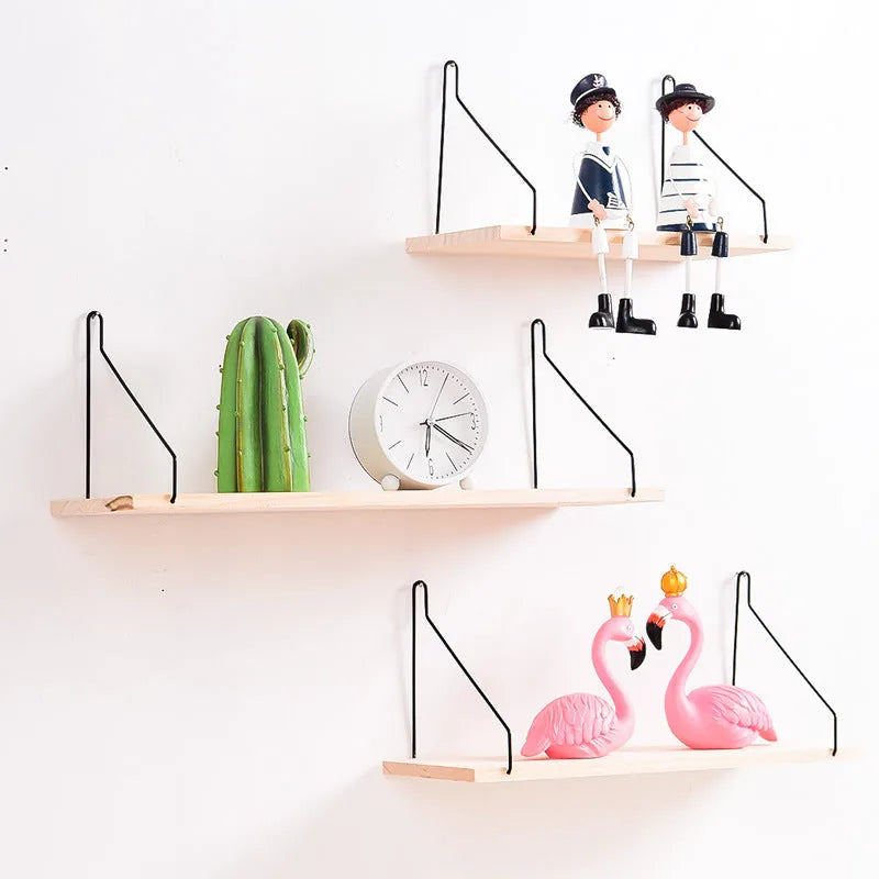 Wooden wall shelf