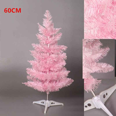 Arbre de Noël rose 60 cm, arbre des Fêtes artificiel en dégradé cerise