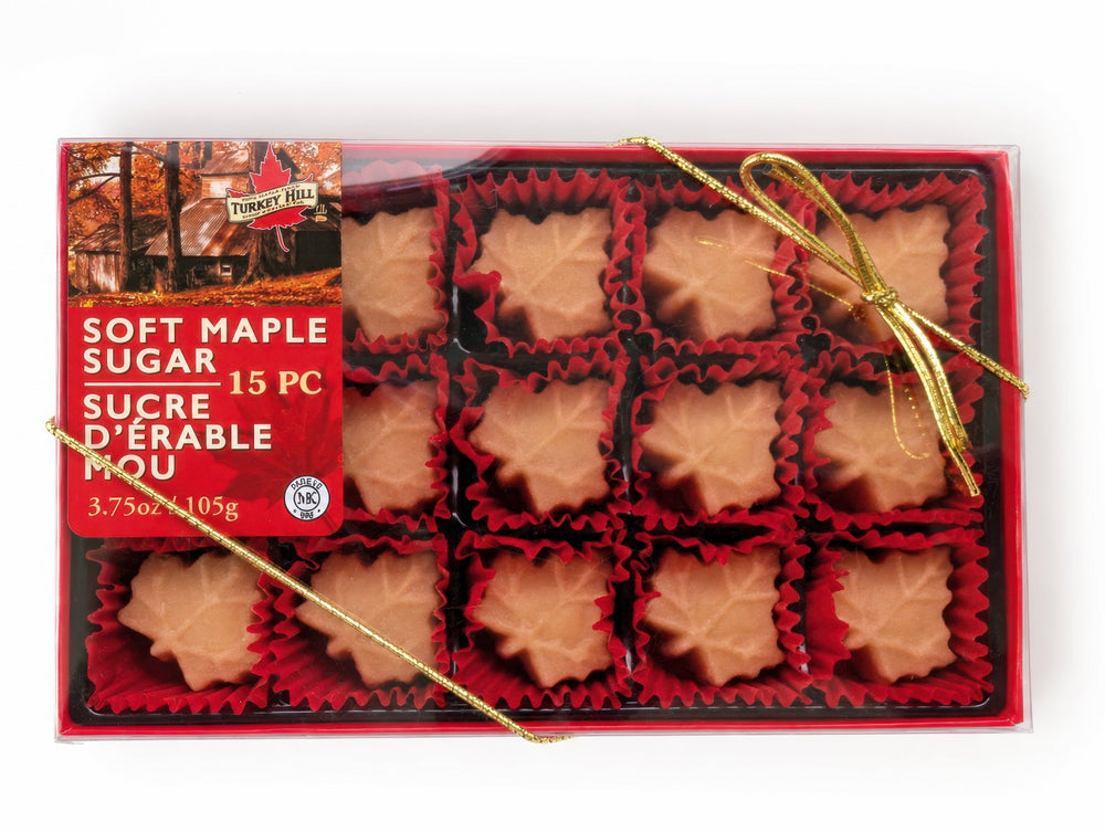 Soft Maple Sugar Gift Box - Canadian Maple Candy, 15 Pieces