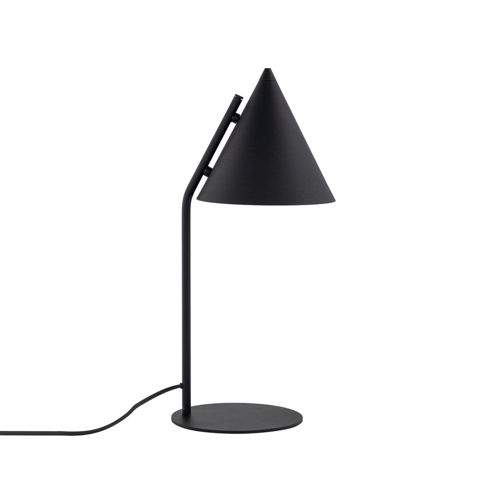 CONO Black Modern Minimalist Table Lamp for Bedroom & Nightstand
