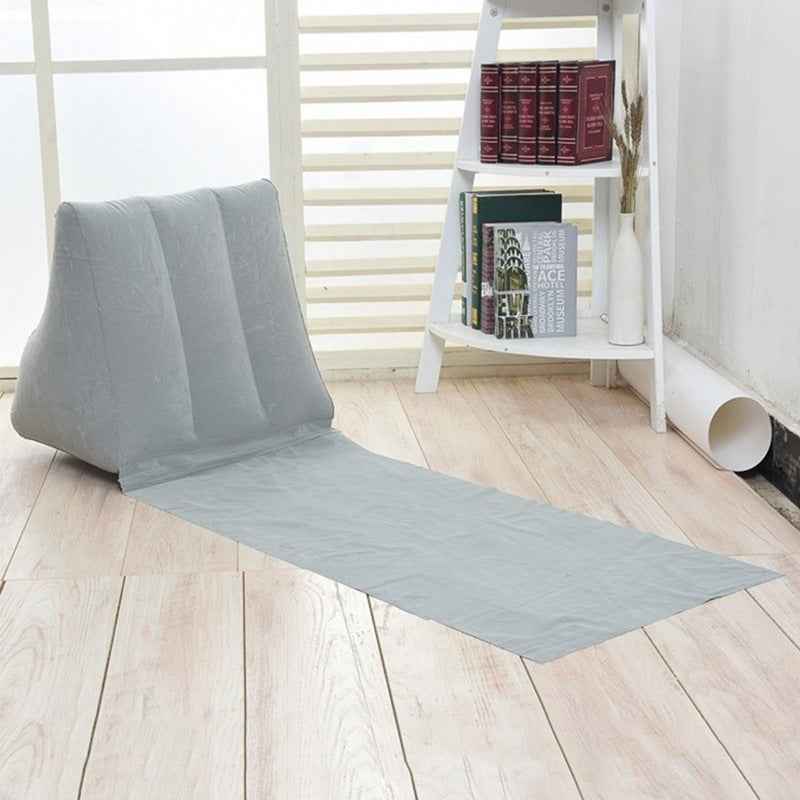Tapis de plage extérieur en PVC floqué épais, matelas gonflable triangulaire
