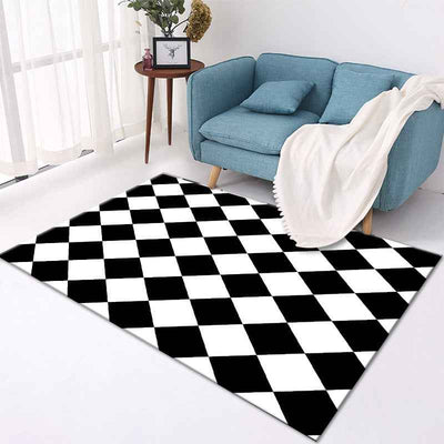 Tapis d'aire de séjour Nordic – Tapis moderne en polyester pour chambre à coucher, salon et décorations d'intérieur