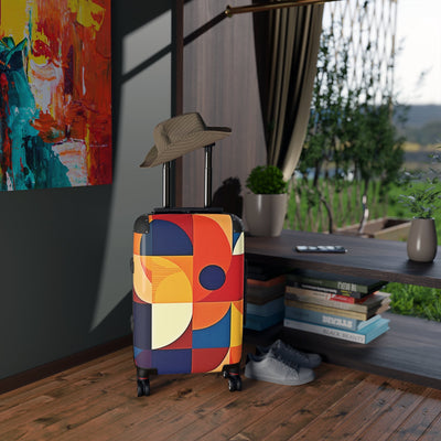 Valise — Bagage à main géométrique rétro (Motif audacieux du milieu du siècle)