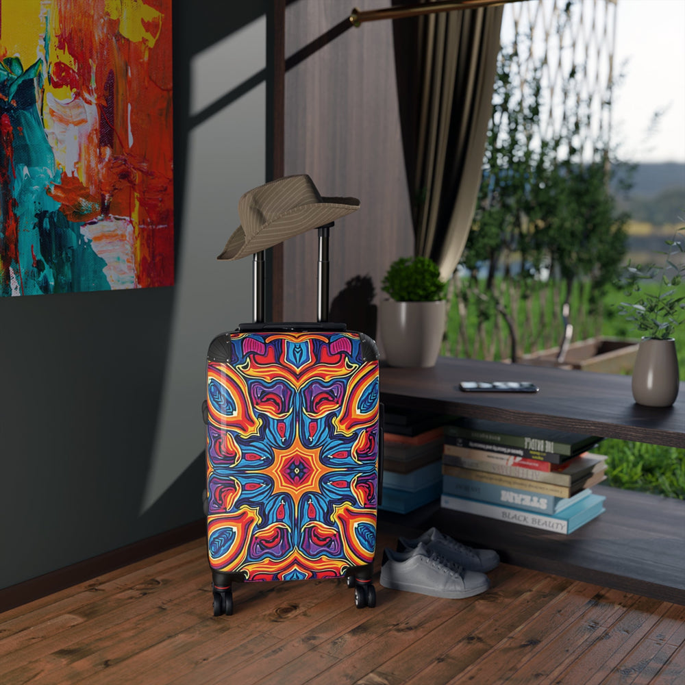 Valise de cabine à motif kaléidoscopique – Bagage de voyage bohème éclatant