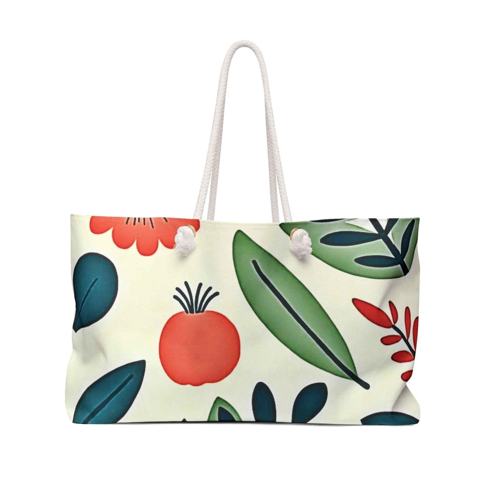 Sac de voyage à motif floral botanique | Fourre-tout Feuille de pavot | Maman occupée | Sac de transport pour bébé, voyage et plage