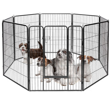 8 Metal Panel Heavy Duty Pet Playpen Dog Fence with Door-40 Inch