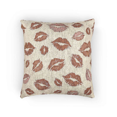 Kiss Pattern Woven Pillow | Decorative Throw Pillow for Home & Outdoor