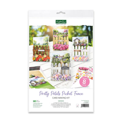 Joli Kit de Cartes Clôture en Bois Fleuri
