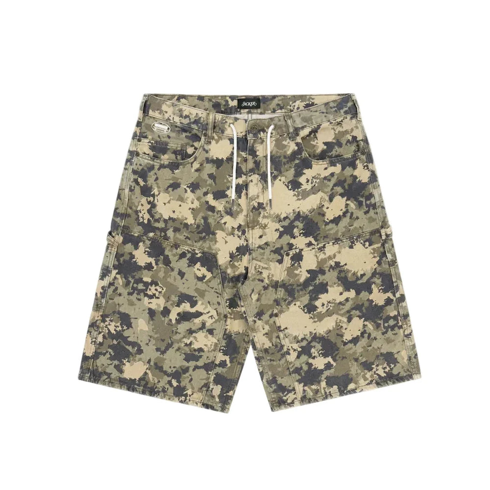 Shorts 'Classic' en denim ample style charpentier - Camo
