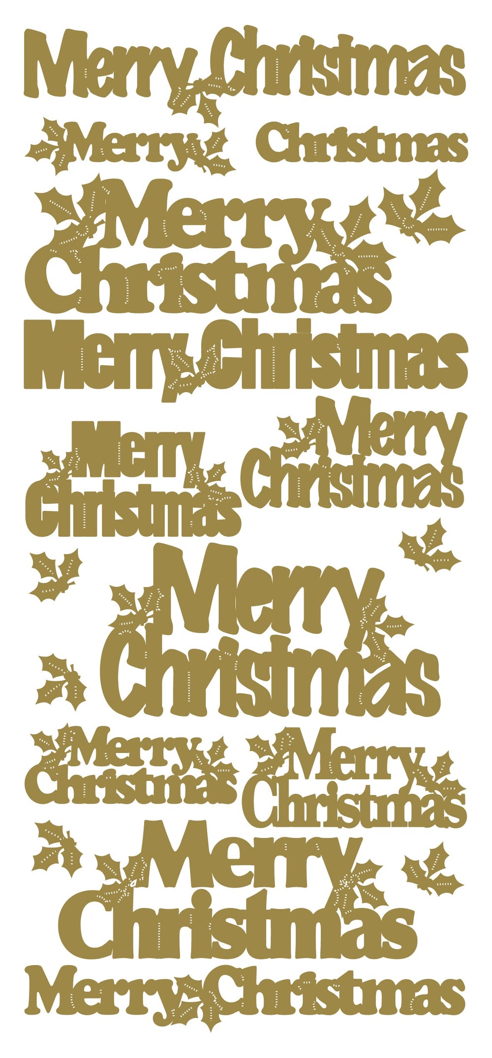 Autocollants décollables Joyeux Noël, tailles assorties