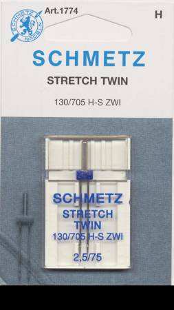 SCHMETZ #1774 Stretch Twin Needle Carded - 75/11 - 2.5mm- 1 count — Cottage Quilting Ltd.