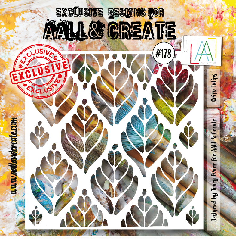 Pochoir AALL and Create 15x15 cm - #178 - Tulipes nettes