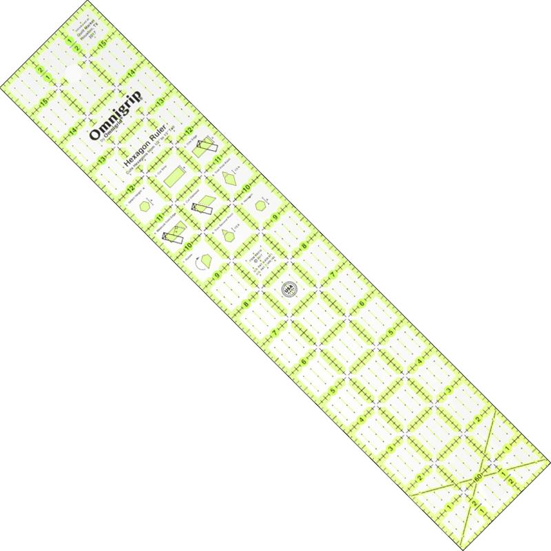Omnigrip Hexagon Ruler 3 x 16 — Cottage Quilting Ltd.