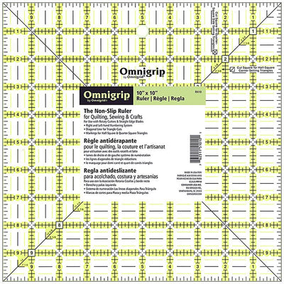 Omnigrip Square Ruler 10" x 10"
