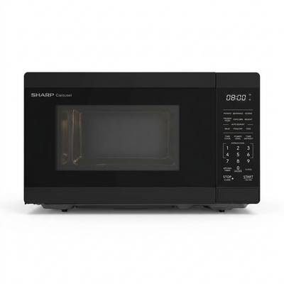 Sharp SMC0760KBC 0.7 cu. ft. Countertop Microwave – 700W, Black with Carousel Turntable