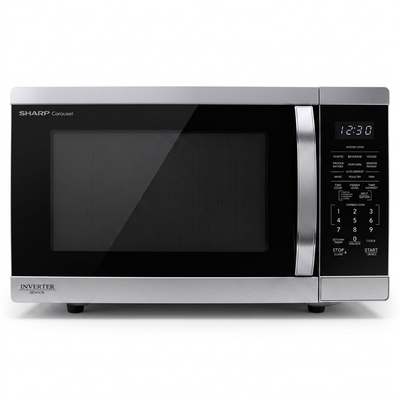 SHARP SMC1464KSC Carousel® Countertop Microwave Oven with Inverter Technology 1.4 cu. ft. 1100W Stainless Steel