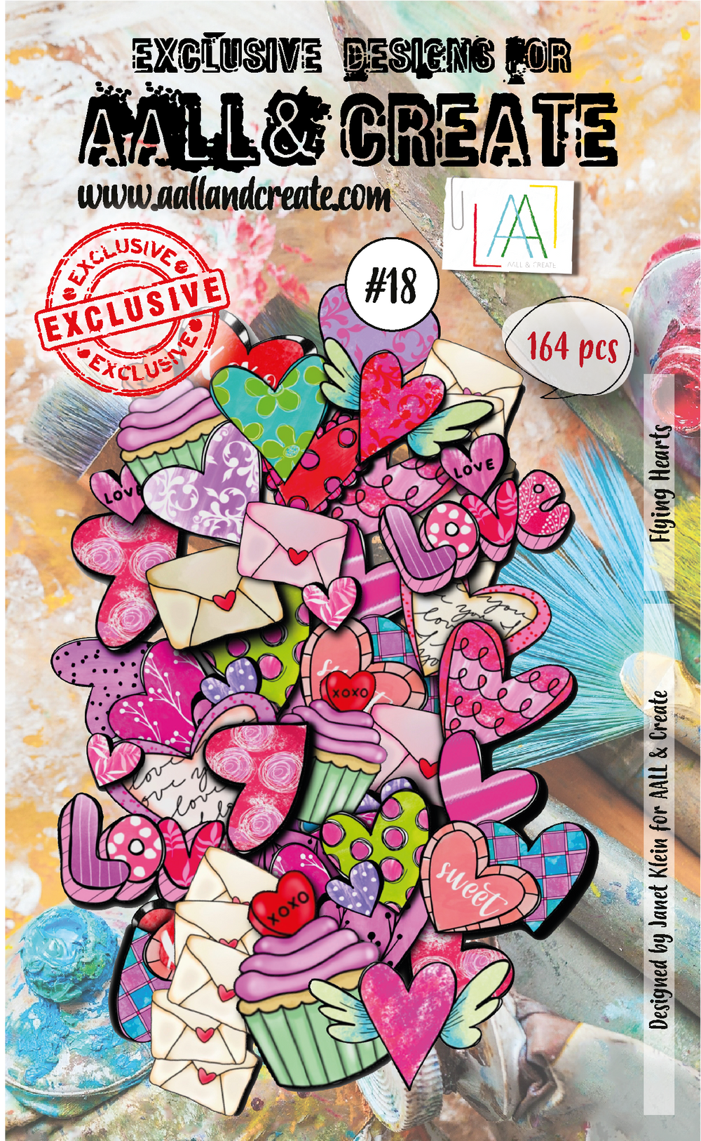 AALL and Create  Ephemera Die-Cuts - 18 - Flying Hearts