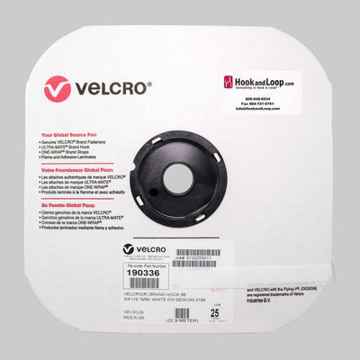 Fermeture auto-agrippante Velcro - Crochet Blanc 18 mm