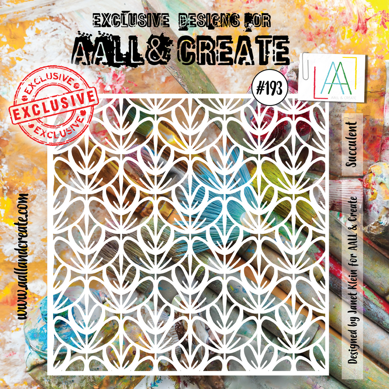 AALL and Create #193 - Pochoir 6"x6" - Succulente