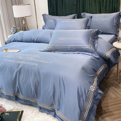 Tencel Embroidered Washed Cotton Bedding Set