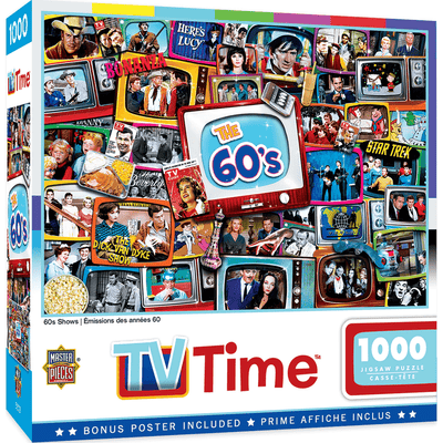 Puzzle 1000 pièces : Émissions de télé des années 1960