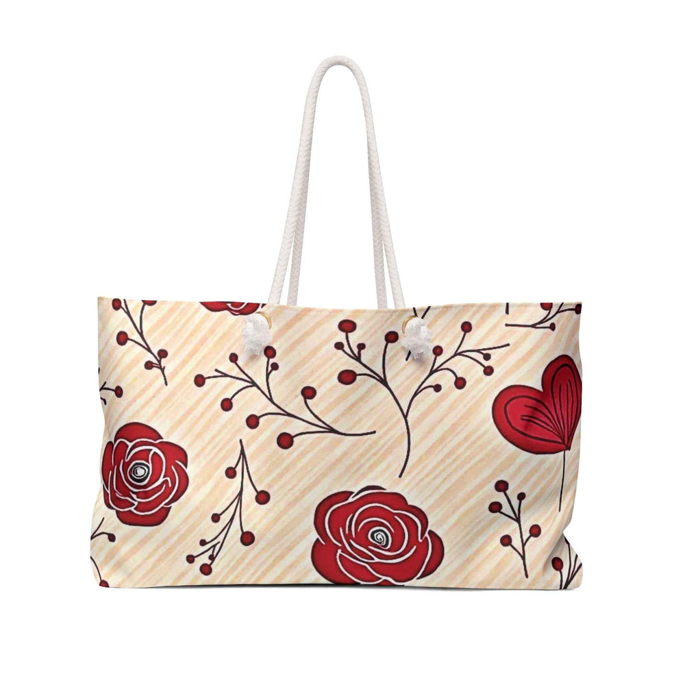 Motif floral de roses | Sac de voyage week-end | Design cœur | Sac de cabine pour maman occupée | Cadeaux pour maman