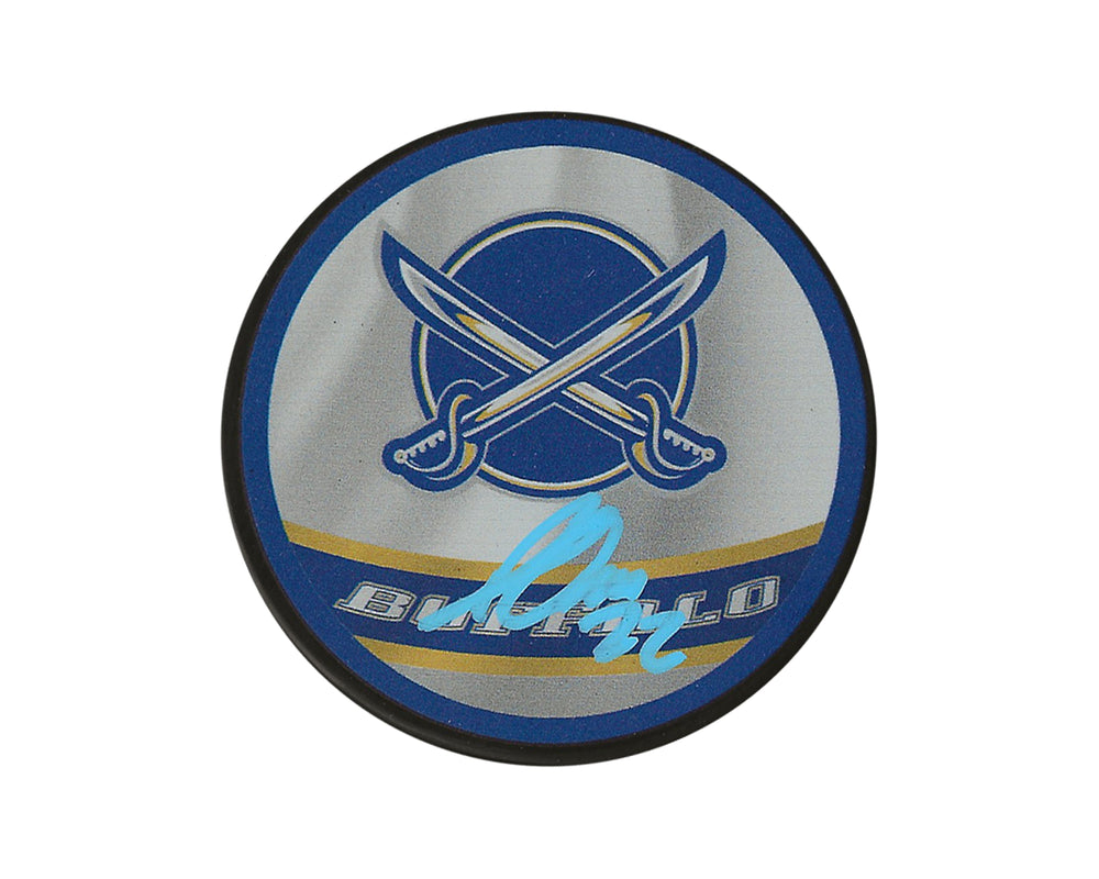 Palet de hockey souvenir modèle Jack Quinn autographié des Sabres de Buffalo Reverse Retro
