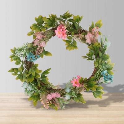 Couronne Florale Artificielle Pastel 18,9 po