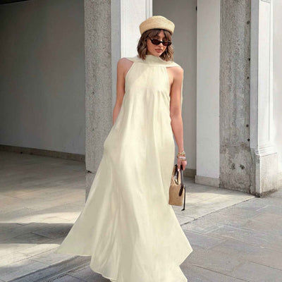 Robe d'été longue pour femmes – Élégante tenue de plage sans manches style trapèze