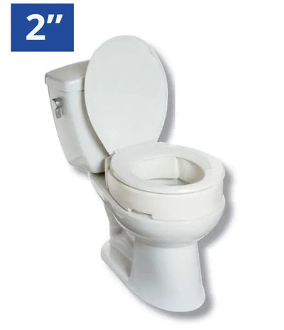 Siège de toilette surélevé articulé de 2"