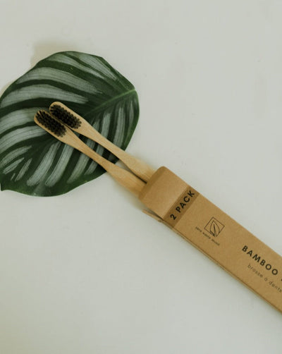 Ensemble de 2 brosses à dents en bambou