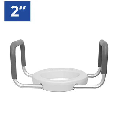 Siège de toilette surélevé de 2 po avec accoudoirs
