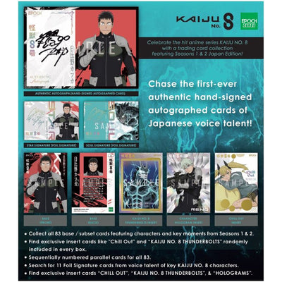 2026 Epoch Kaiju No. 8 Édition Japon Paquet de Cartes à Collectionner