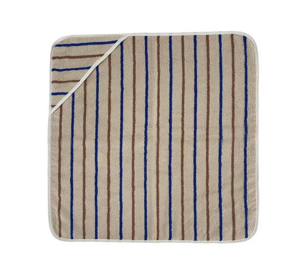 Raita Hooded Towel - Caramel / Optic Blue