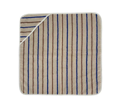 Raita Hooded Towel - Caramel / Optic Blue
