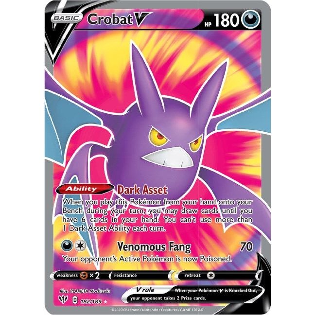 Crobat V (Full Art) (182/189) (SWSH03)