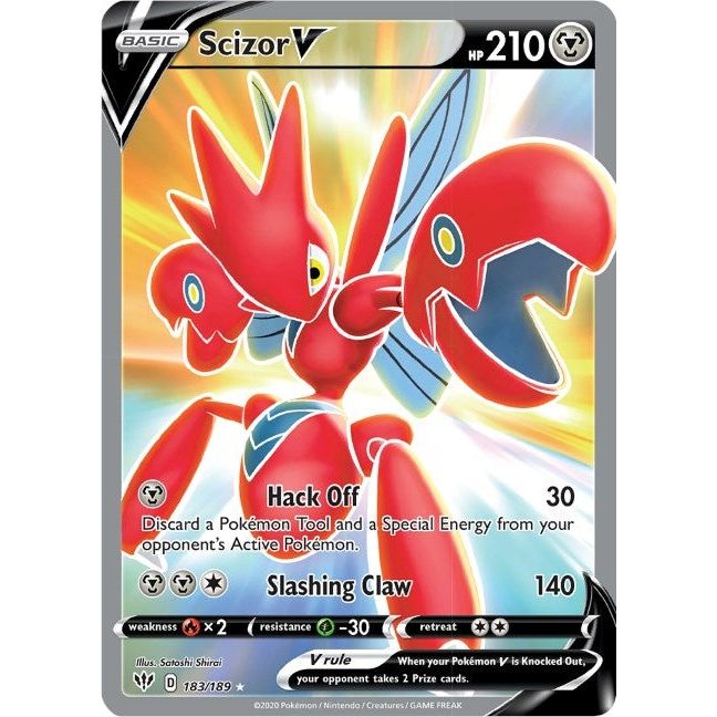 Scizor V (Full Art) (183/189) (SWSH03)