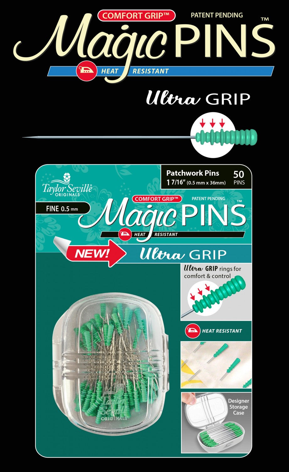 Magic Pins - Ultra Grip Patchwork - Fine — Cottage Quilting Ltd.