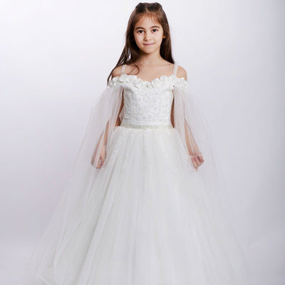 Robe de cérémonie gracieuse pour fille - Jardin Fleuri